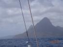 The Pitons from the south